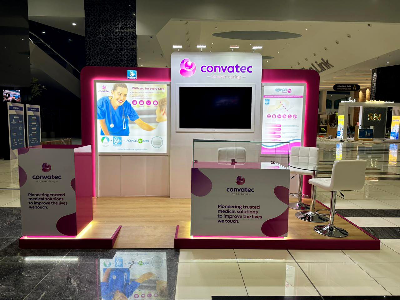 Convatec exhibition stand at ADNEC