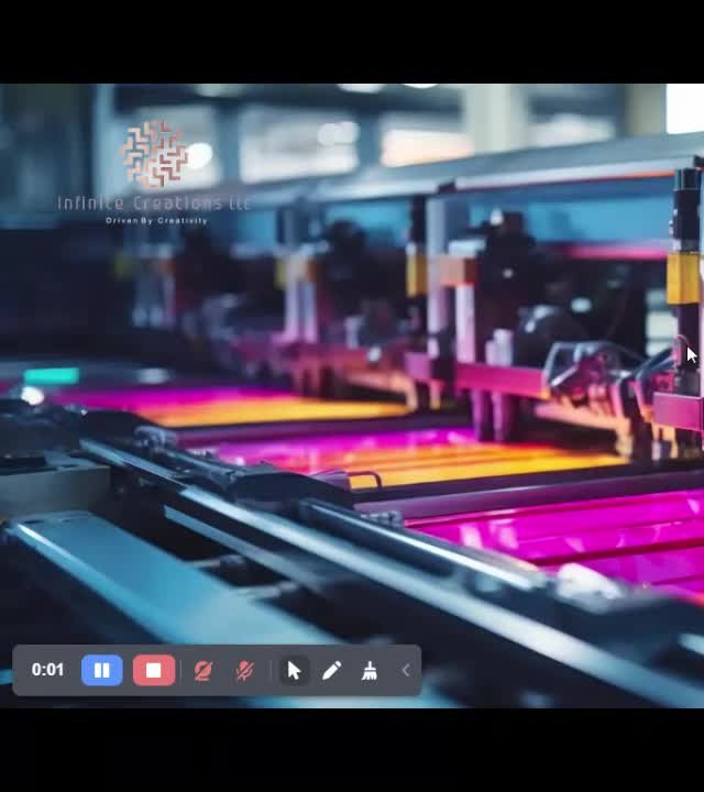 UV printer printing on a flat surface at Infinite Creations, Dubai