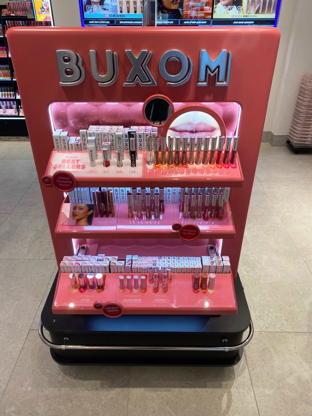 Buxom Gondola in-store branding, Mall of the Emirates