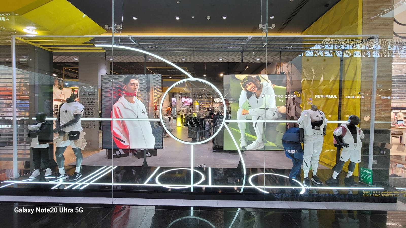 Adidas Window Display, Mall window installation