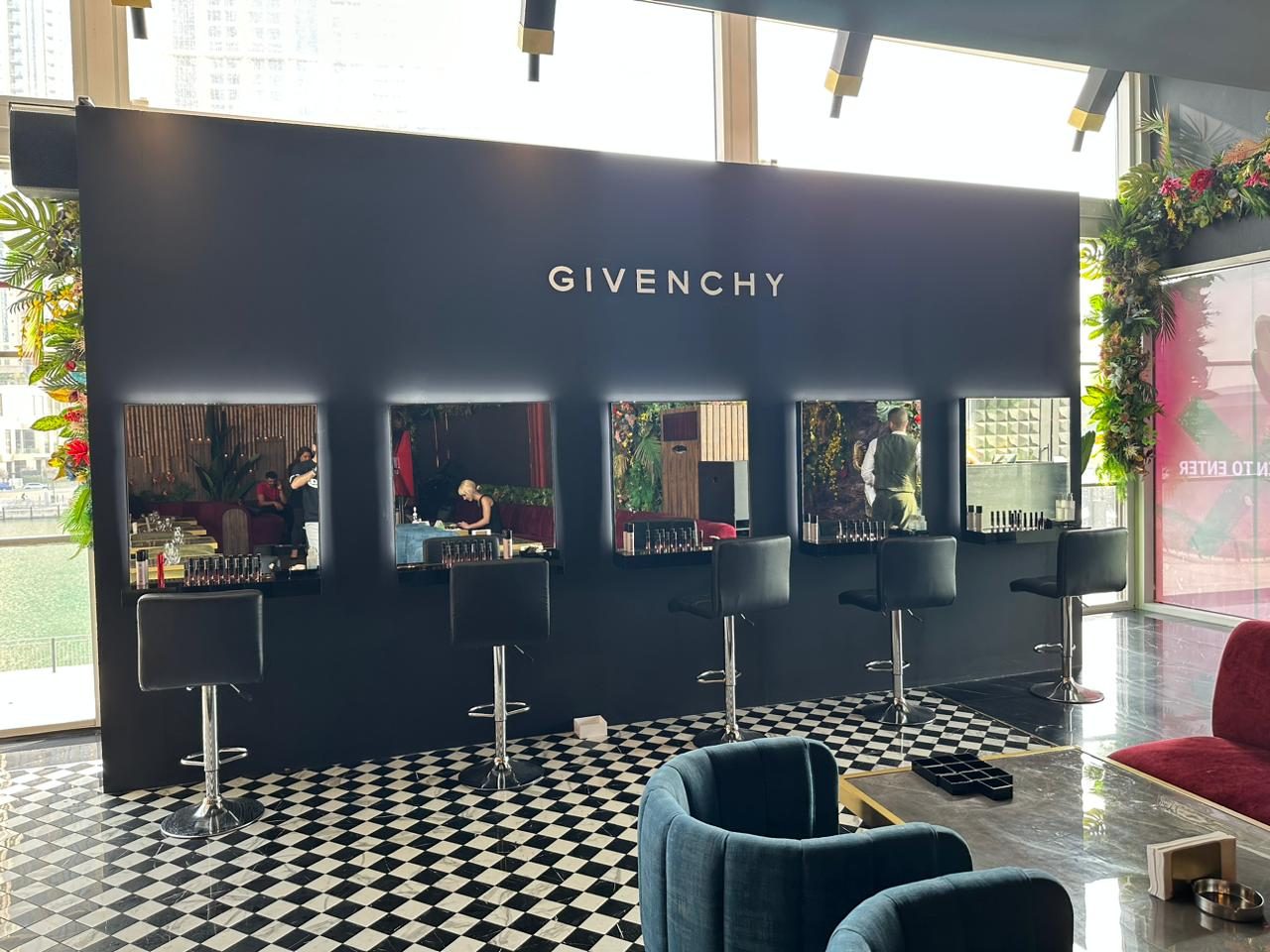 Givenchy branded wall signage